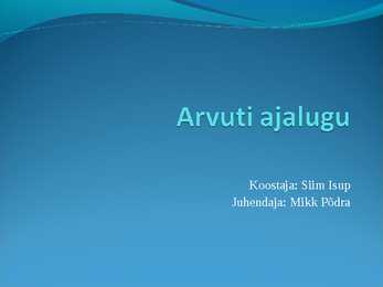 Arvuti ajalugu
