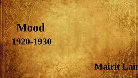 Mood 1920-1930