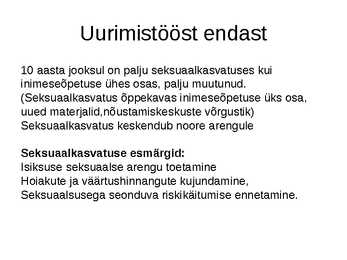 Seksuaalkasvatus #4