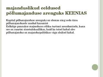 PÕLLUMAJANDUS KEENIA JA UNGARI #25