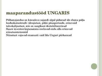 PÕLLUMAJANDUS KEENIA JA UNGARI #6