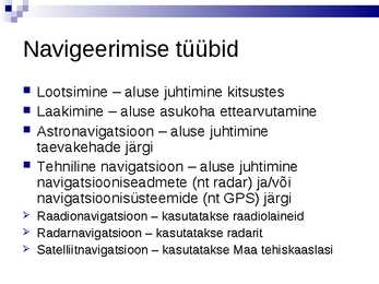 Laevajuhid- navigatsioon #78