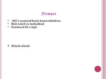 Toote esitlus #2