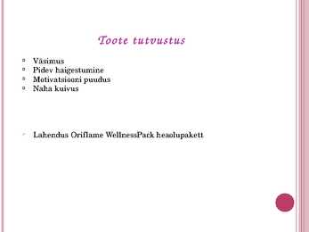 Toote esitlus #3