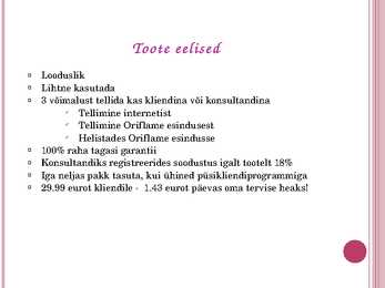 Toote esitlus #6