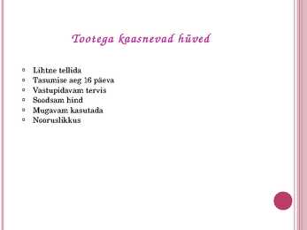 Toote esitlus #7