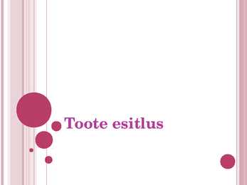 Toote esitlus