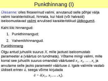 Punkthinnangud #9
