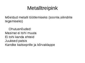 Tööpingid #9