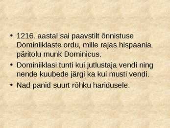 Keskaja usk ja kirik #13