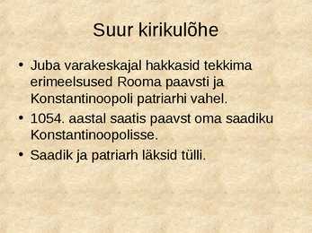 Keskaja usk ja kirik #7