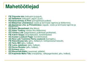 Ökoloogiline ehk mahepõllumajandus #18