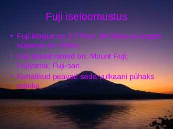Fuji vulkaan #5