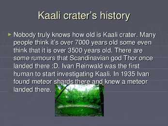 Kaali crater English #2
