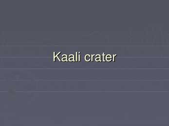 Kaali crater English