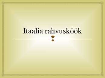 Itaalia köök