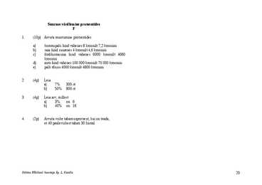 PROTSENT ÜLESANDED #20