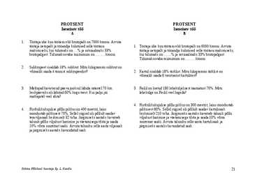 PROTSENT ÜLESANDED #21
