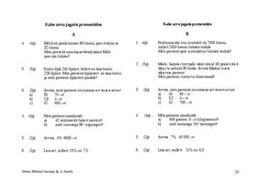 PROTSENT ÜLESANDED #24