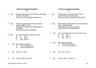 PROTSENT ÜLESANDED #26