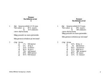 PROTSENT ÜLESANDED #4