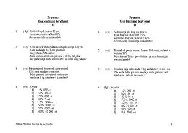 PROTSENT ÜLESANDED #8