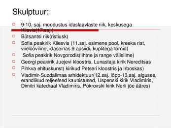 Vanavene arhitektuur ja maalikunst #2