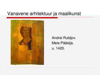 Vanavene arhitektuur ja maalikunst #24