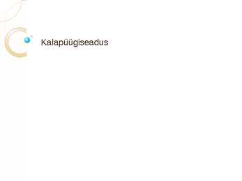 Kalapüügiseadus