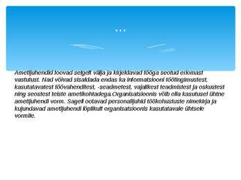 Ametijuhend #3