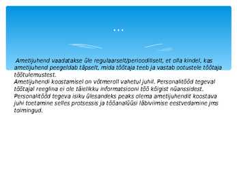 Ametijuhend #5