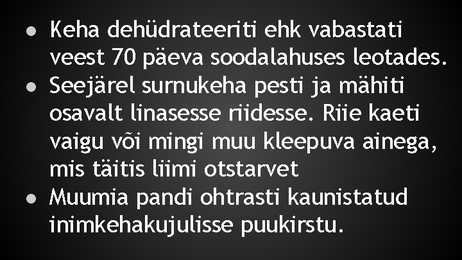 Palsameerimine #5