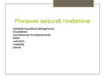 Eesti jõgede ja järvede seisund #3
