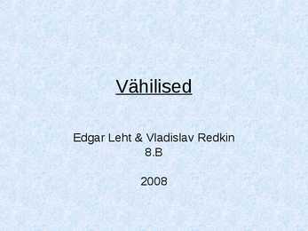 Vähilised