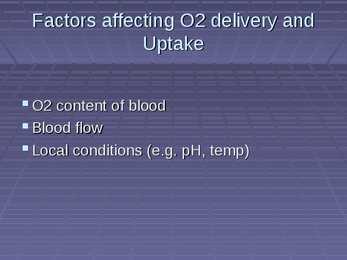 Exercise Physiology - lecture 4 Blood-gas exchange-transport #17