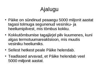 Päikese Slaid #3