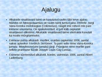 Alkaloidid #3