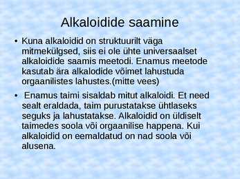 Alkaloidid #4