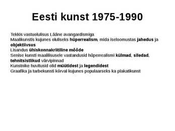 Eesti kunst 1975-1990 #2