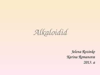 Alkaloidid