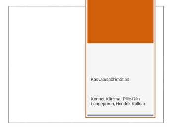 Kasvatuspõhimõtted