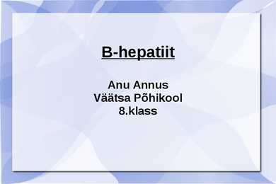 B-hepatiit