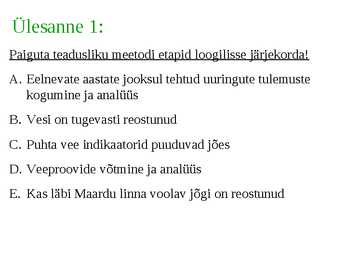 Teaduslik uurimismeetod #12