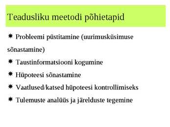 Teaduslik uurimismeetod #5