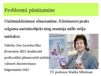 Teaduslik uurimismeetod #6