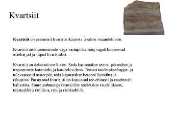Eesti kivimid #6
