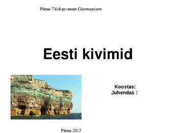 Eesti kivimid