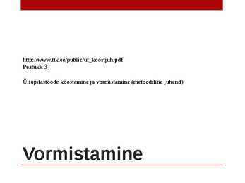 Laste areng #5