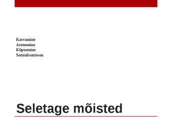 Laste areng #9