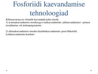 Fosforiidi kaevandamise võimalused ja ohud #8